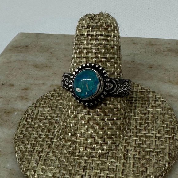 Mexican Galaxy Opal Ring - Picture 1 of 3